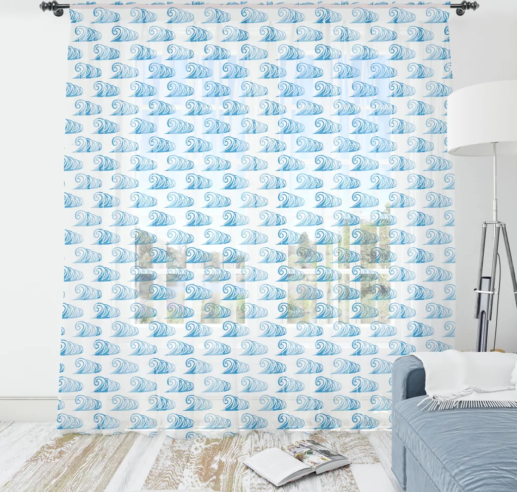 Rideau mural décoratif pour chambre à coucher, thème mer 220x274 cm