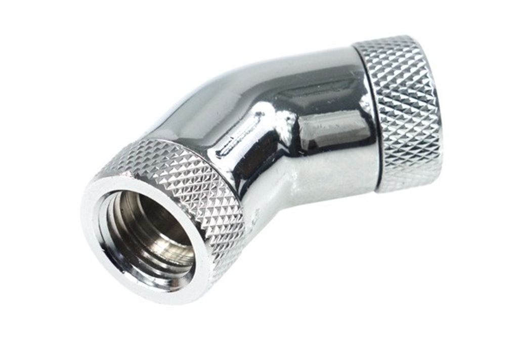 Alphacool 64203, Schlauchanschluss, 1/4", Weiblich/Weiblich, Messing, Chrom, Chrom