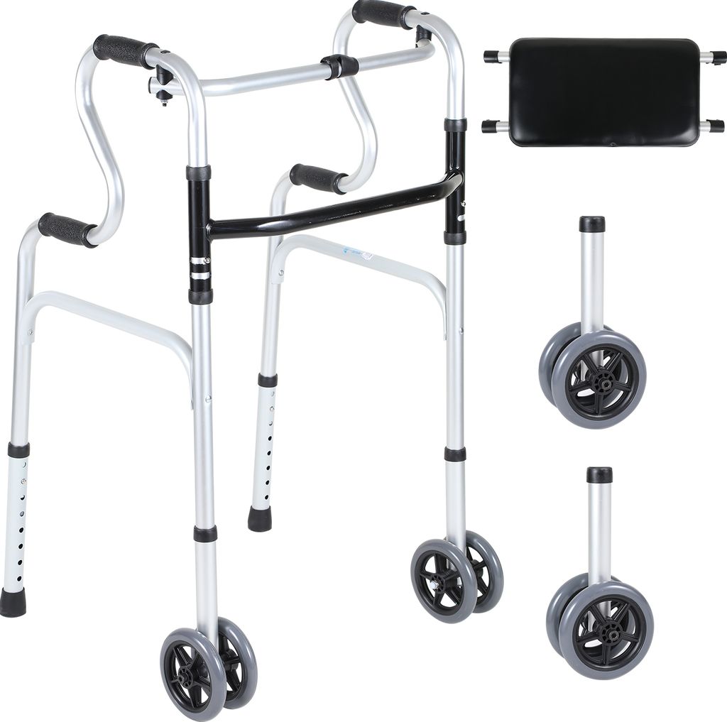 Rollator Gehgestell Gehhilfe faltbar & leicht aus Alu, Produktbild 