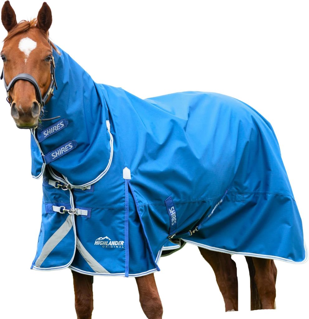 Shires - "Highlander Original 200" Combo-Kragen Pferdedecke ER1206 (198cm) (Blau)