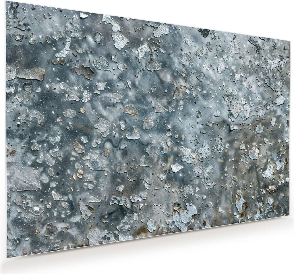 Glasbild 45x30cm in XXL für Wohnzimmer, Schlafzimmer Motiv Abblätternde Farbe