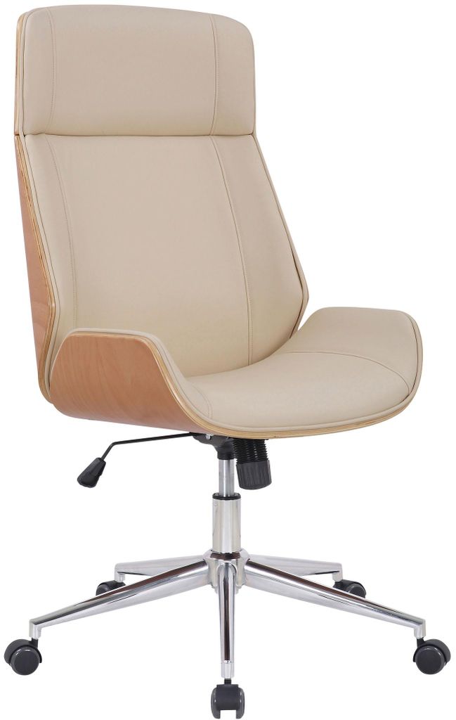 Silla de oficina Varel - madera natural - Color crema Imagen del producto 
