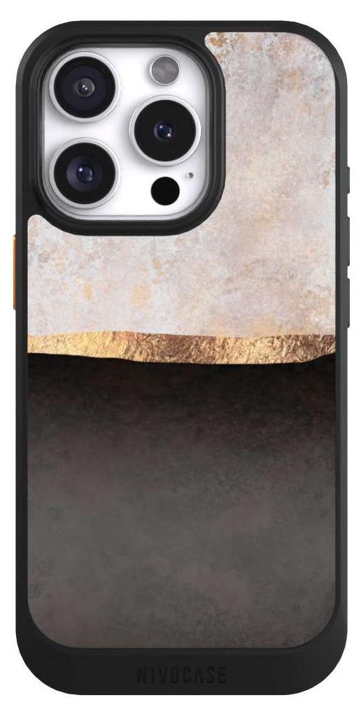 NIVOCASE Hülle für Apple iPhone 16 Pro Handyhülle NIVOcore Case Schwarz Abstrakt Black & White Trends