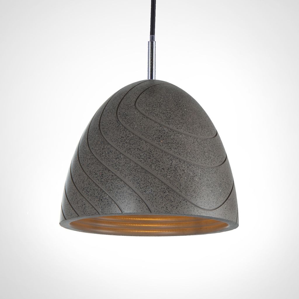 Pendelleuchte, E27, Lampe Für Wohnzimmer Esszimmer Küche, Höhenverstellbar Farbe Beton-Sandstein-Schwarz