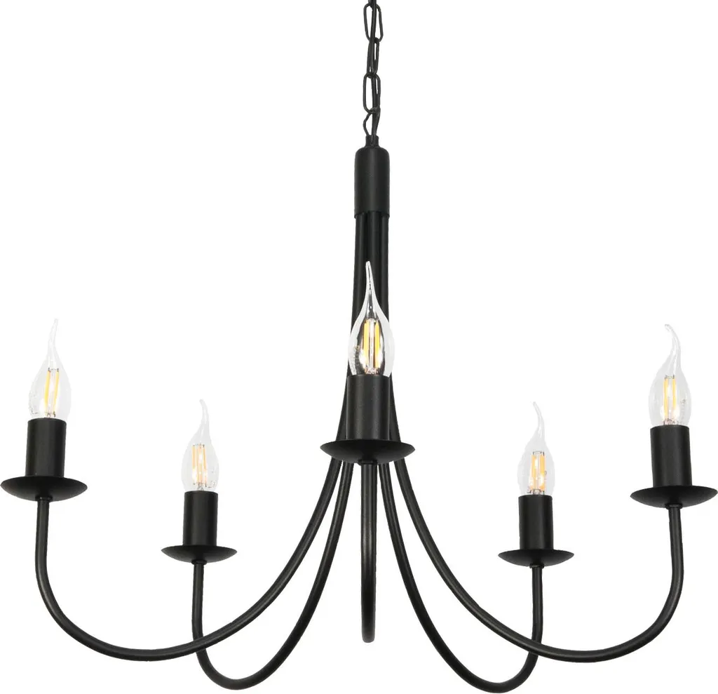 Plafonnier bougeoir noir LUMEN : le luminaire pour hauts plafonds