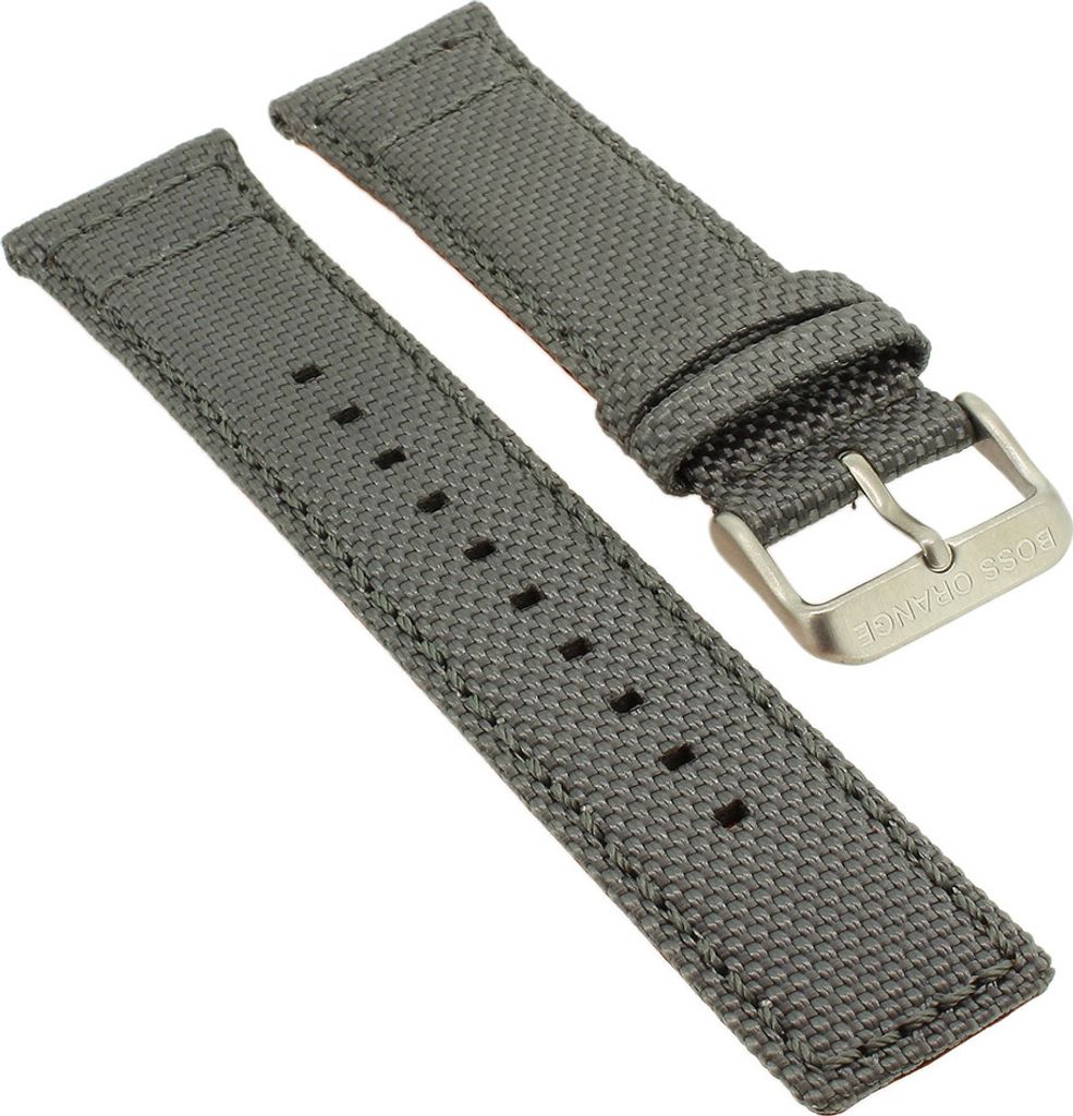 Hugo Boss Orange > Uhrenarmband 24mm > Materialmix grau > 1513379