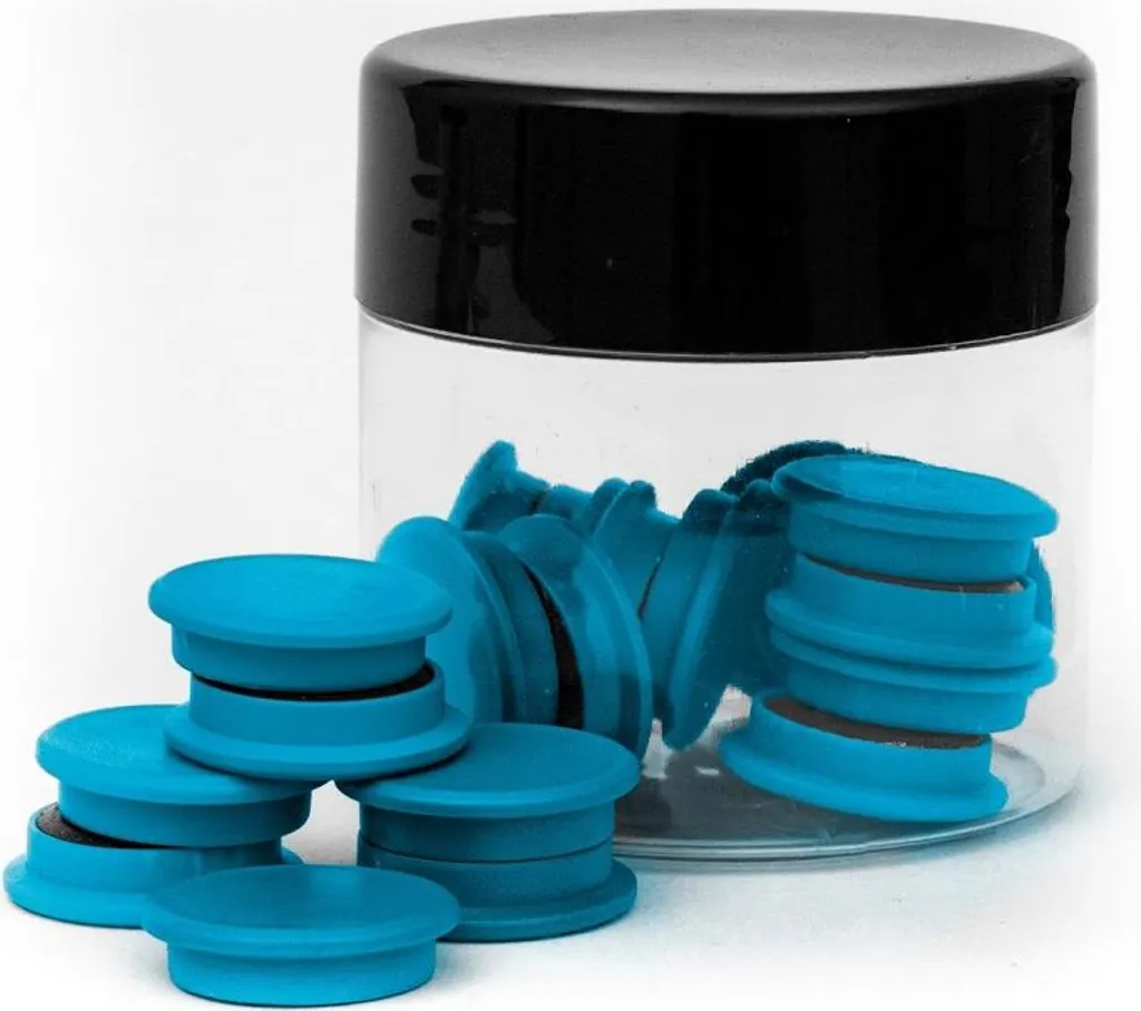 Set 20 Calamite TRES Blu 20mm per Lavagne Magnetiche e Bacheche