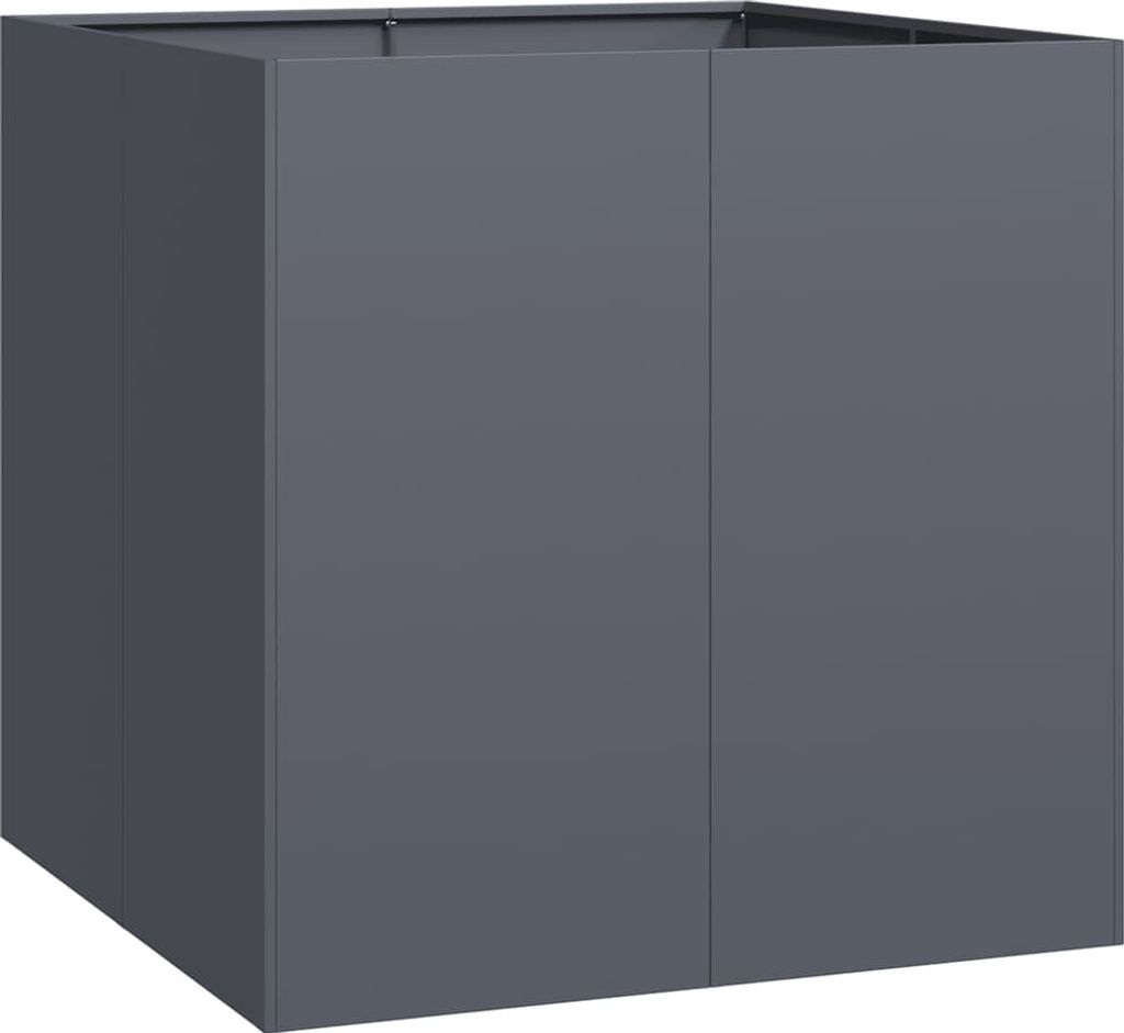 vidaXL Pflanzgefäß Anthrazit 80x80x80 cm Stahl Produktbild 