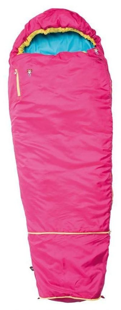 Grüezi bag Kids Grow Colorful Rose mitwachsender Kinderschlafsack, Körpergröße 100-150 cm, Mumienschlafsack, 1000g, Ø21 x 15 cm, raschelfrei