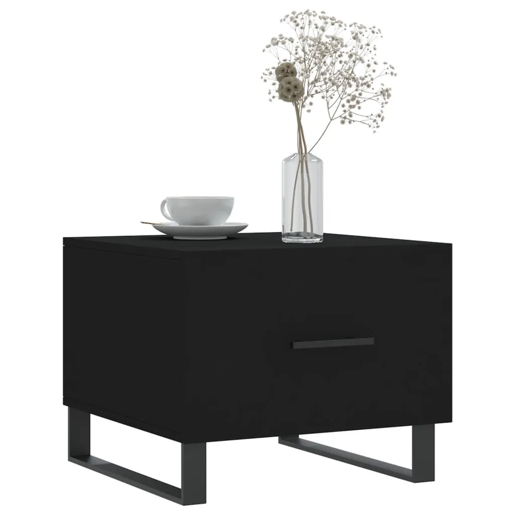 SYFAX™ Tavolino da Salotto Nero 50x50x40 cm in Legno Multistrato - 3