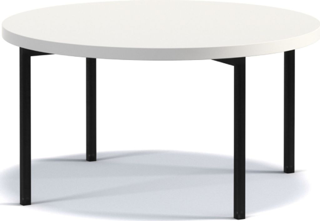 Konsimo Couchtische Wohnzimmertisch ''GERIS'' Weiß, Holz, Klassische Stil, 80x45x80 cm