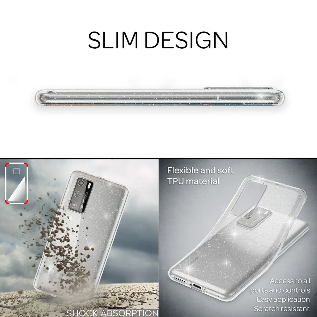 Cover Trasparente In Silicone TPU Per Huawei P40 Lite – Custodia Antiurto Con Bordi Rinforzati, Antiscivolo E Sottile