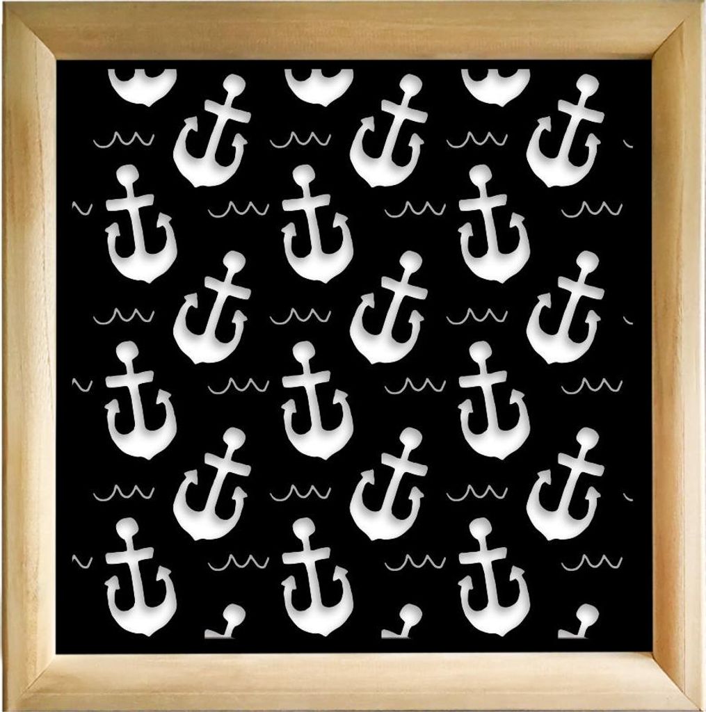 ANCHOR - Moduli Decorativi in holz e PVC 48x48 cm schwarz