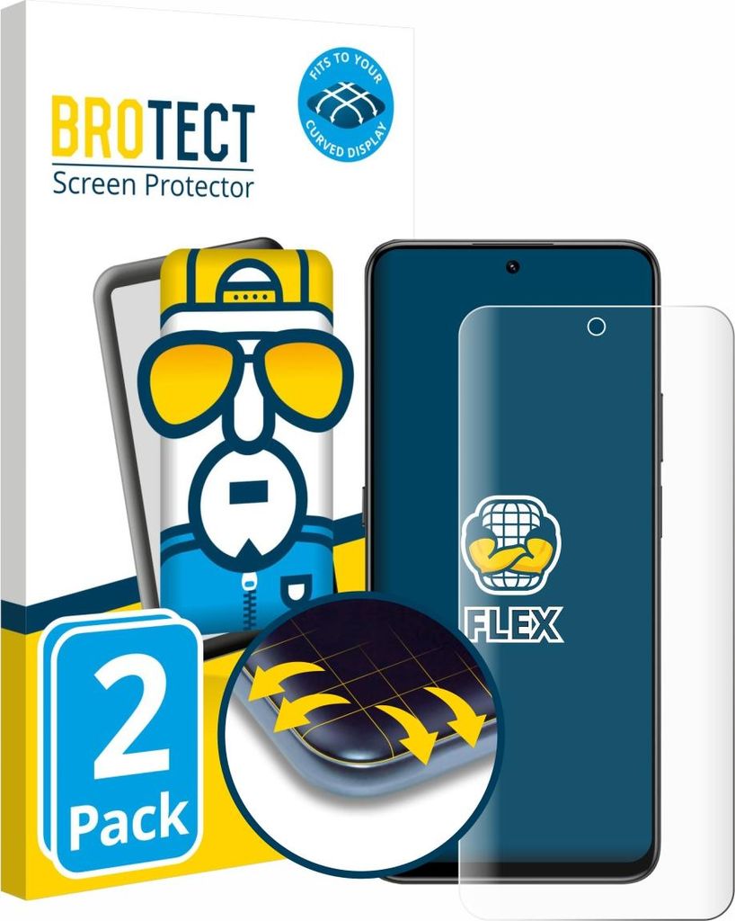 2x BROTECT Fullscreen Schutzfolie für Honor 400 Smart 4G Displayschutz Folie Fullcover Klar Transparent