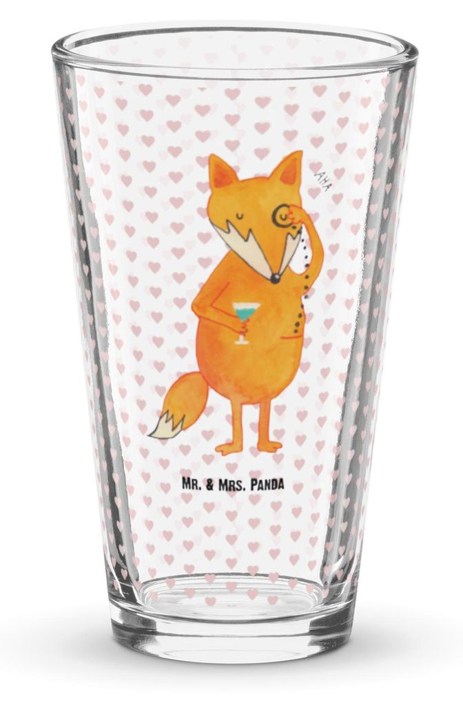 Mr. & Mrs. Panda Glas Fuchs Lord - Transparent - Geschenk, Neugierig, Cocktail, Füchse, Cocktailglas, Pint, Motivation Spruch, Schick, Longdrinkgl...