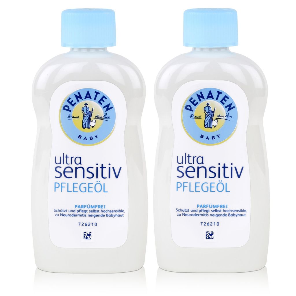 Penaten Baby ultra sensitiv Pflegeöl 200ml - Parfümfrei (2er Pack)