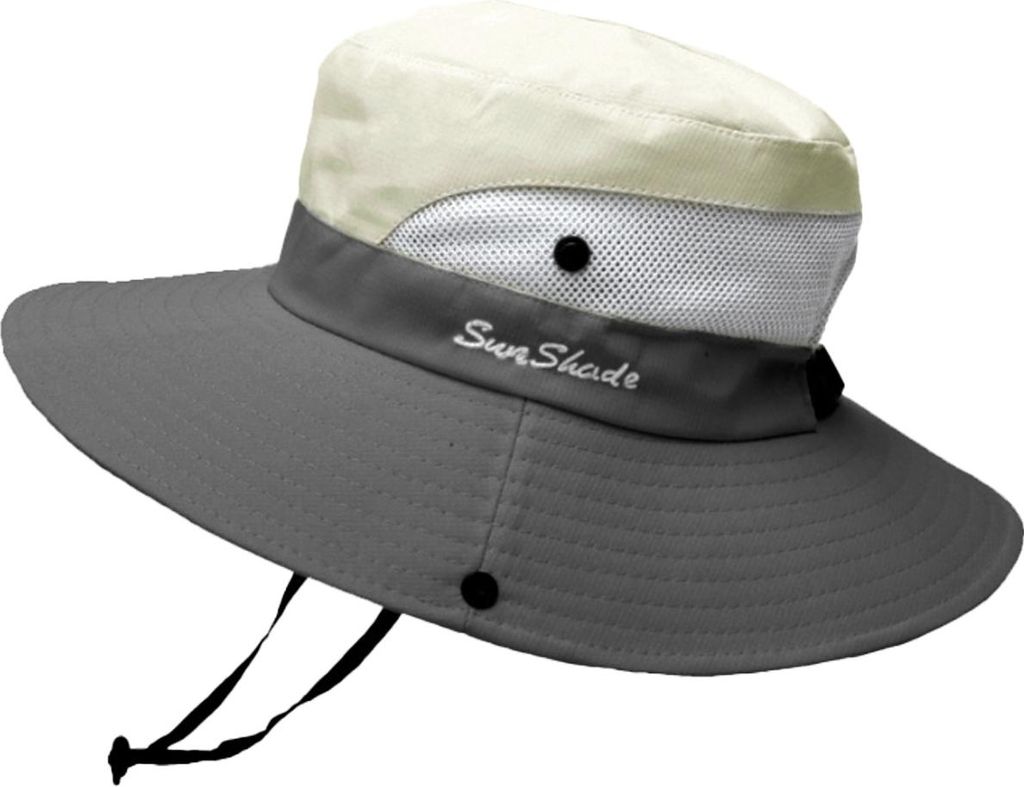 Damen Outdoor UV-Schutz Faltbarer Sonnenhut Netz Breite Produktbild 