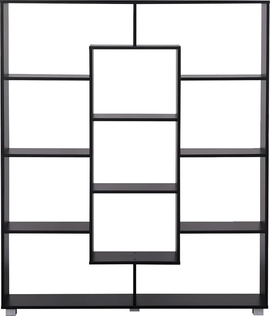 Bibliothèque design noire EMILY 11 étagères multiformes asymétriques - 3
