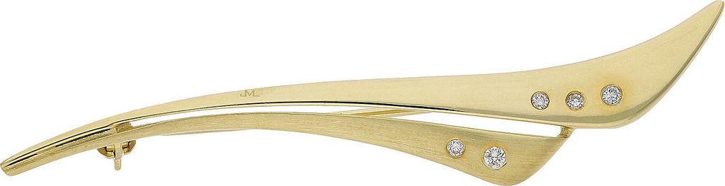 JuwelmaLux Brosche 585/000 (14 Karat) Gold mit Brillanten JL30-01-2409