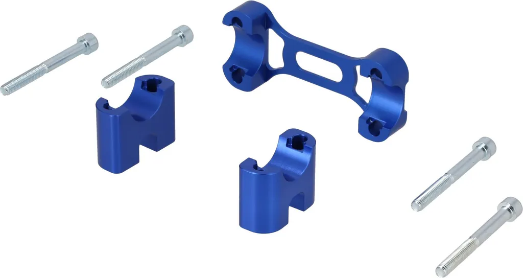Pontet de guidon réglable bleu en aluminium CNC pour Simson S51 S70