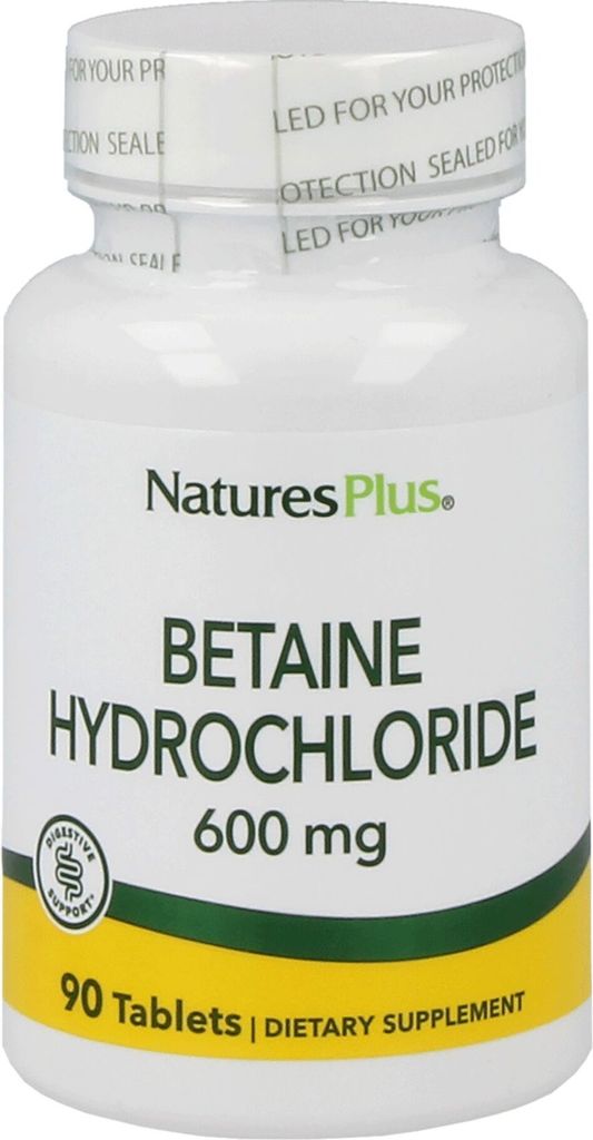 Natures Plus Betaine Hydrochloride 600 mg-90 Tabletten Produktbild 