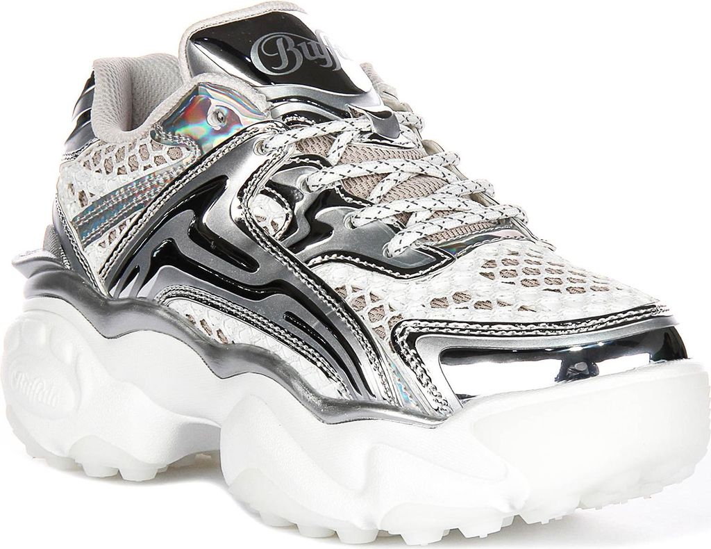 Buffalo Score Tec in Weiß Silber für Damen – 7 UK - 41 EU - 10 US / Whitsilver