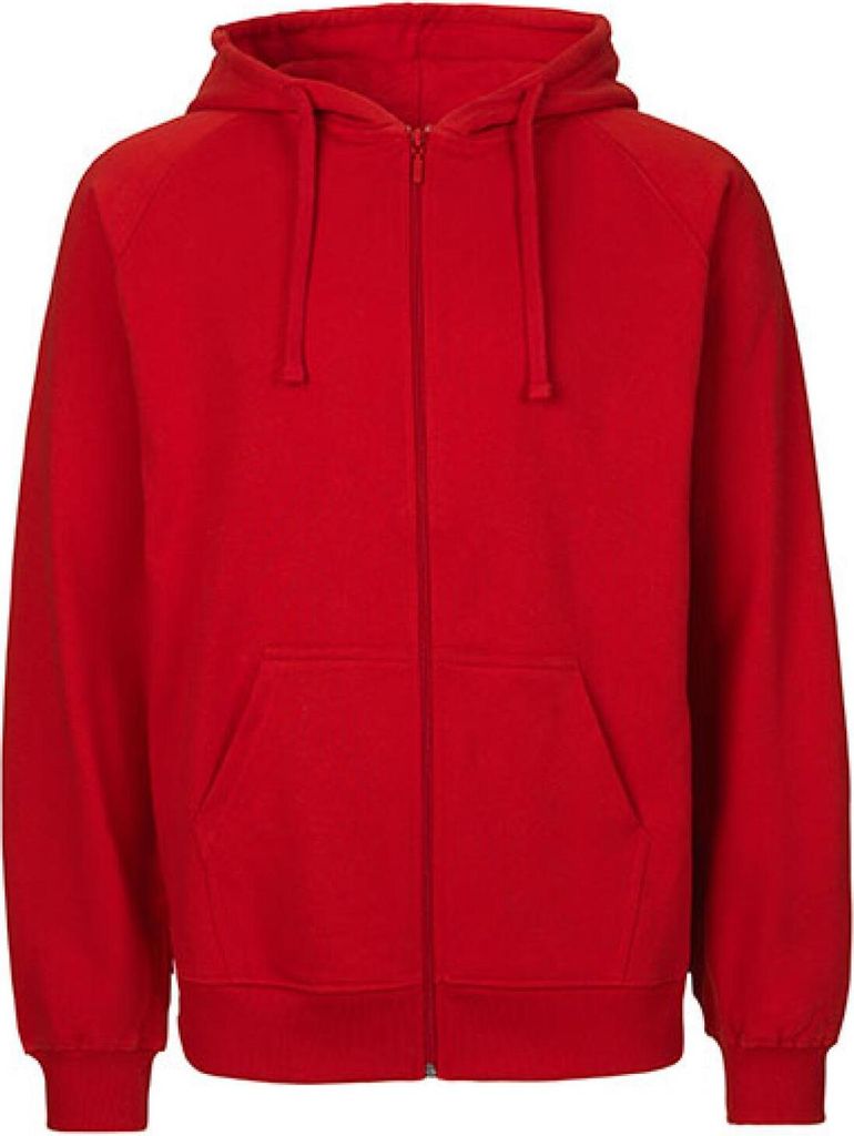 Neutral - Fairtrade - Mens Zip Hoodie - Red - M