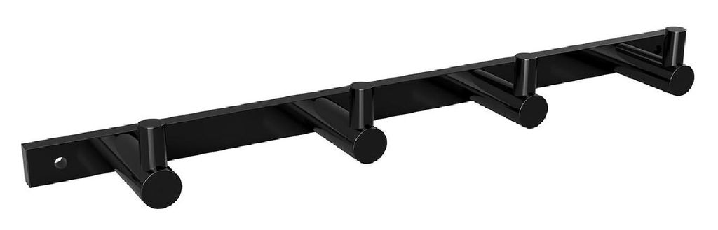 X-ROUND BLACK 4-Fach Haken, Schwarz
