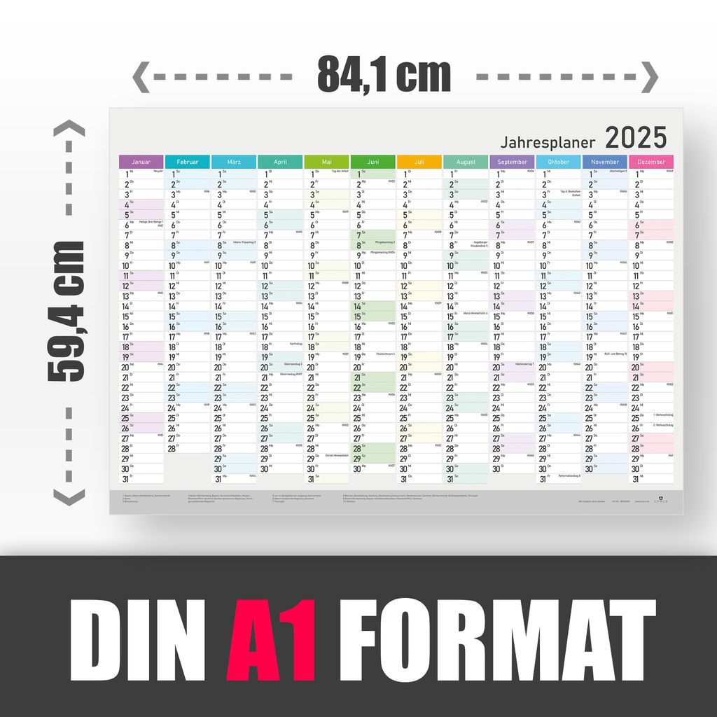 Wandkalender 2025 groß | XXL Jahresplaner 25, Produktbild 2