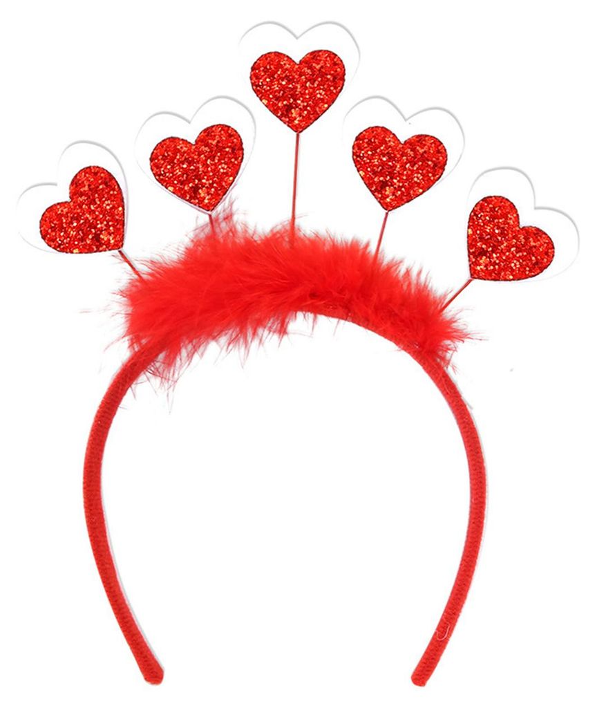 Glitzerndes Haarband mit Herzmotiv für Damen zum Valentinstag – perfekt als Haaraccessoire für Hochzeiten, Geburtstage und andere Feierlichkeiten.