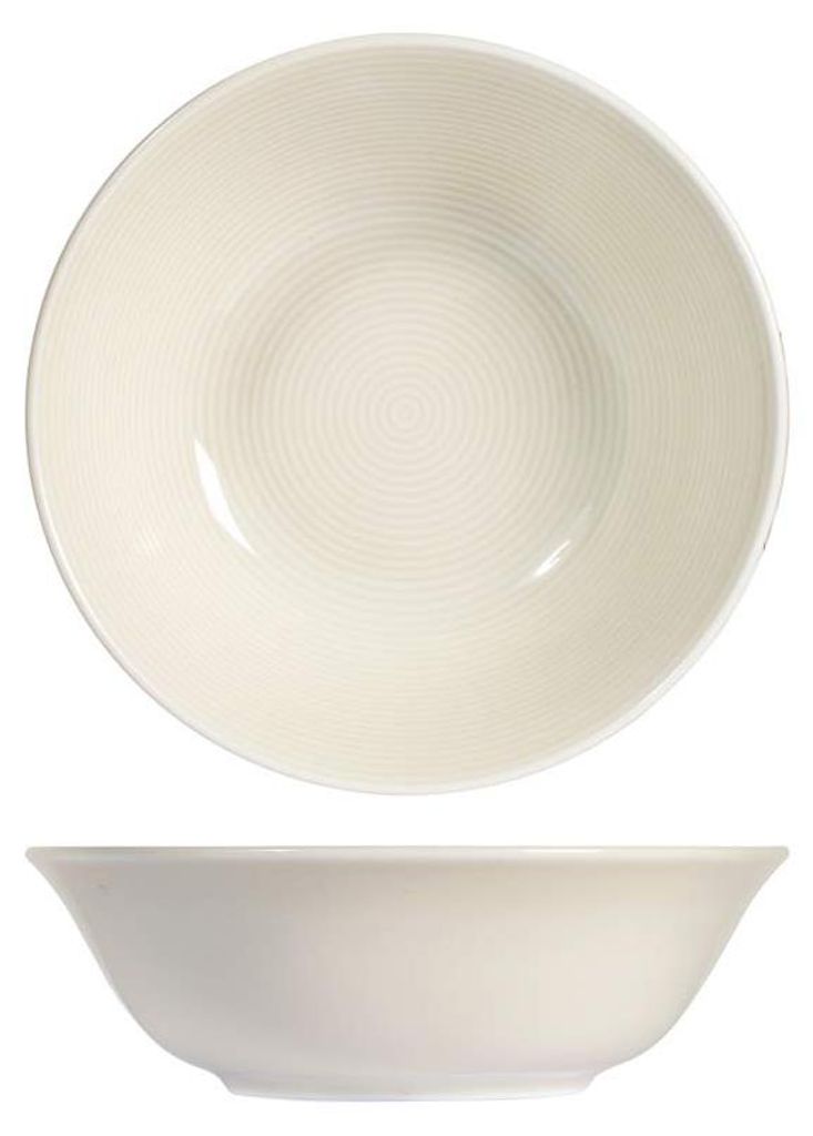 H&H Set mit 6 Charm-Bechern aus elfenbeinfarbenem Porzellan, 14 cm