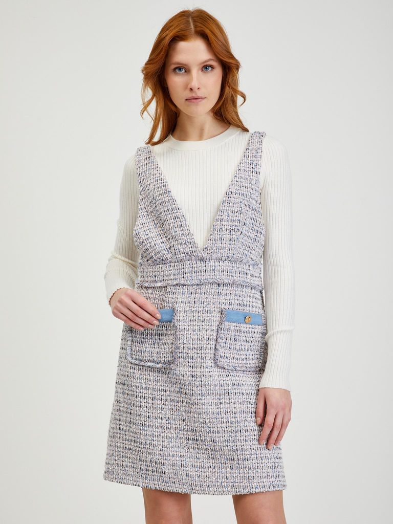 Orsay Hellgraues Damen Tweedkleid DP-3547192__XL