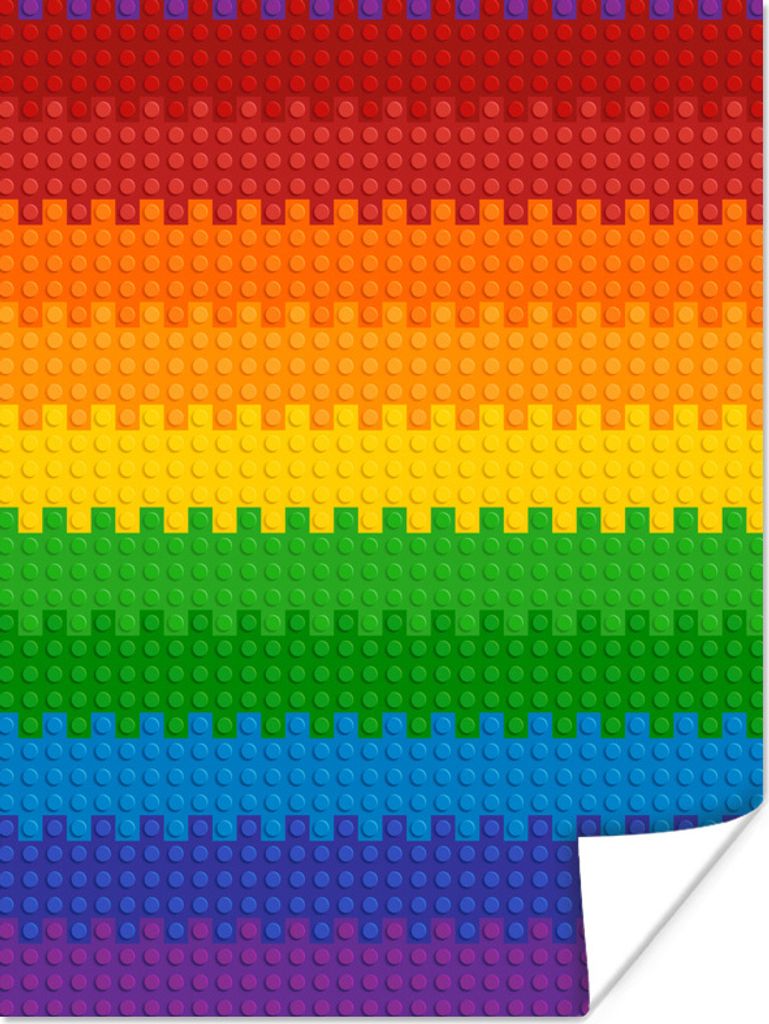 MuchoWow Poster Patoon - Regenbogen 90x120 cm - Wohnzimmer