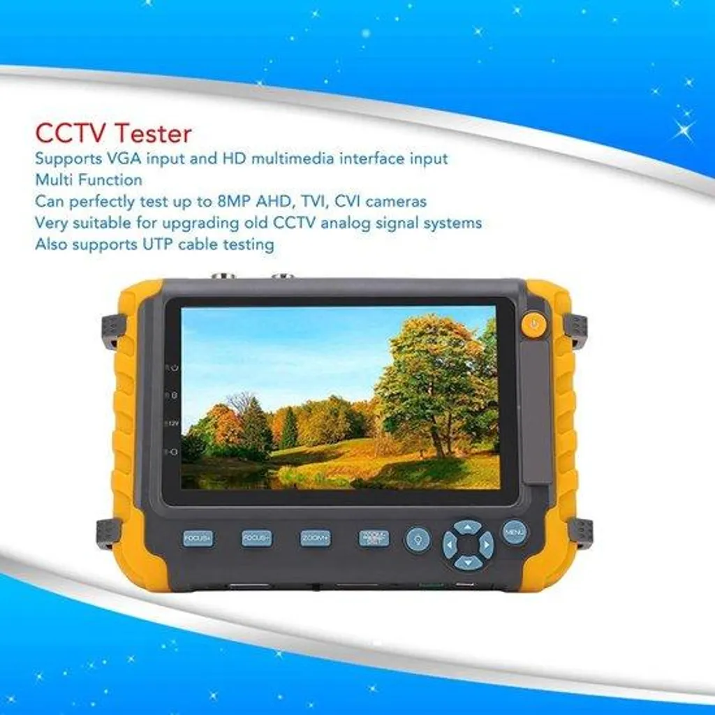 Testeur de signal vidéo 8 MP 5 pouces pour dépannage caméra IP et réseaux