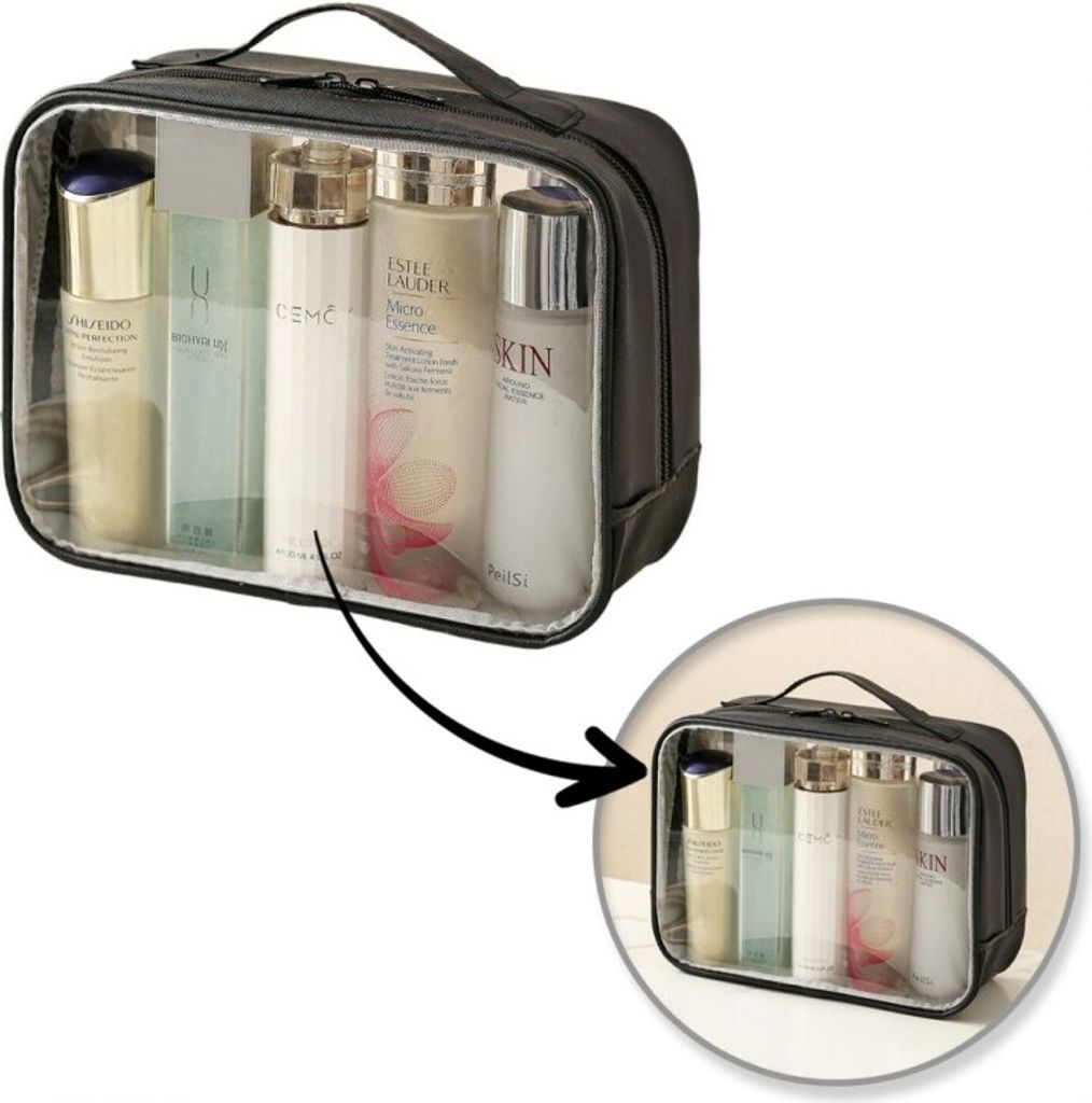 Kosmetyczka organizer na kosmetyki czarna 26x20x11cm Zdjęcie produktu 