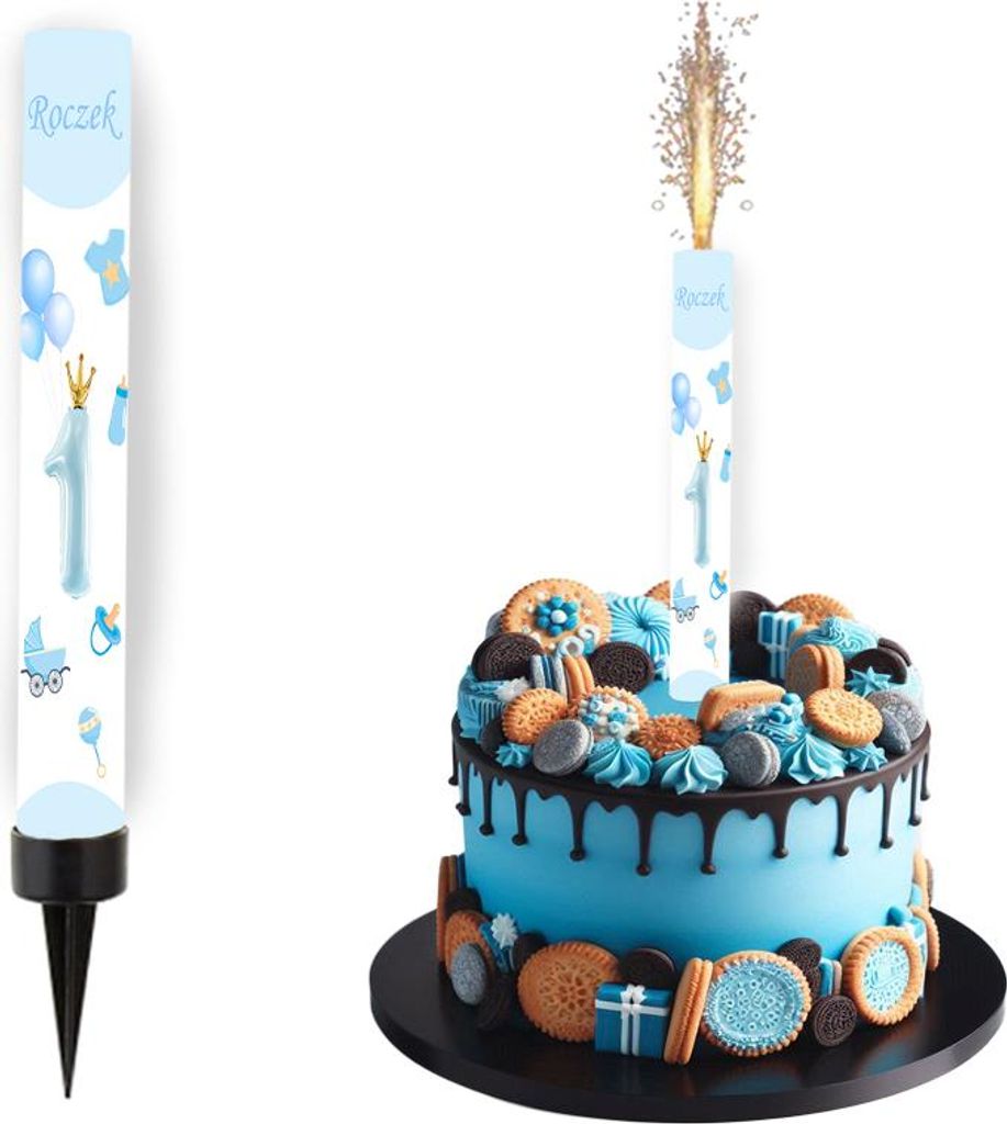 Kuchenbrunnen EIN JAHR ALT Blue Boy 1 Stk.