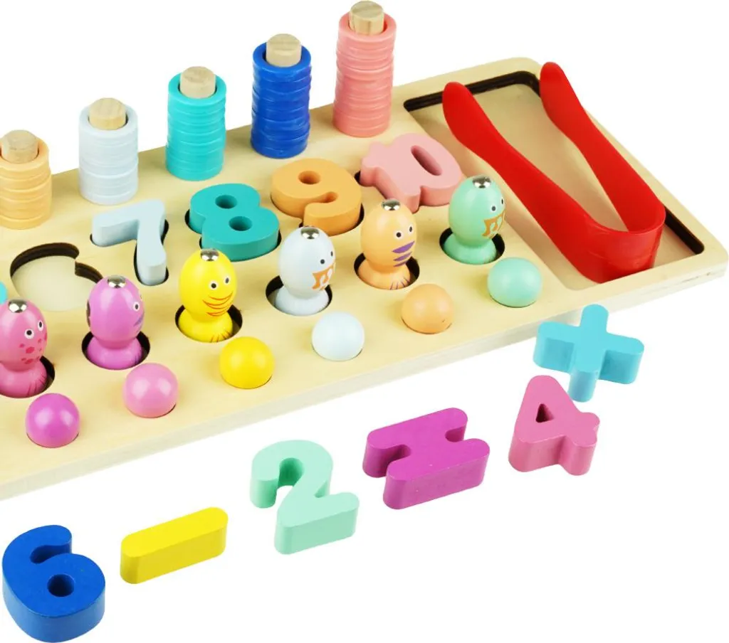 Jeu de société pour apprendre à compter et pêcher pour petit de 3 ans