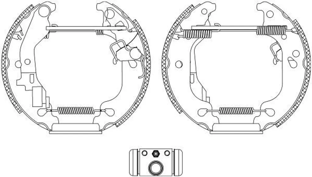 Jeu de plaquettes de frein HELLA pour Fiat Punto - Remplacement OE 71739596