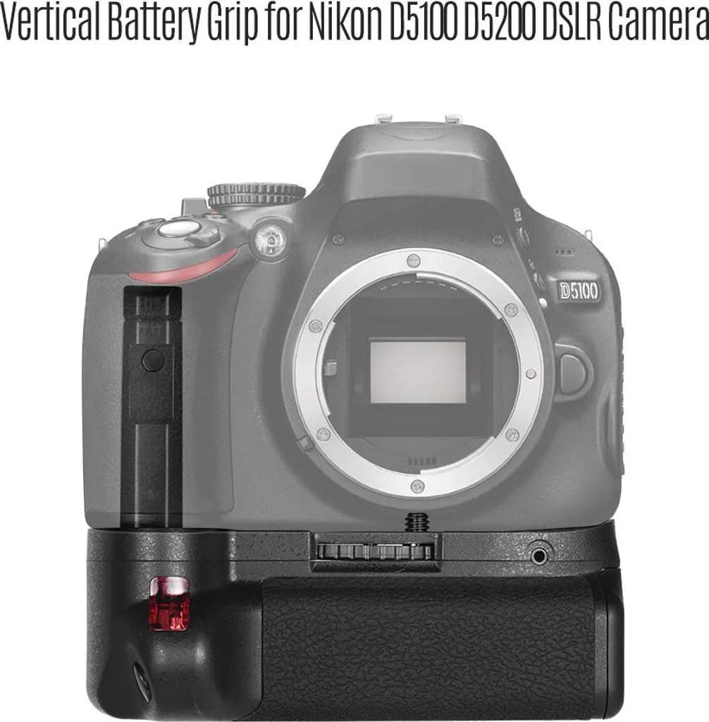 Poignée grip verticale D5100 D5200 avec télécommande IR pour EN-EL14