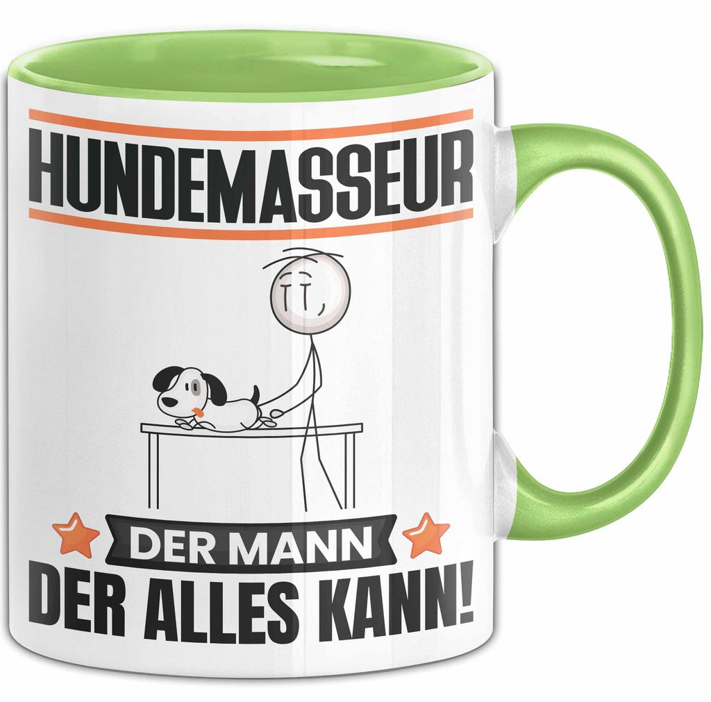 Hundemasseur Tasse Geschenk für Hundemasseur Der Mann Der Alles Kann Geschenkidee zum Geburtstag (Grün)