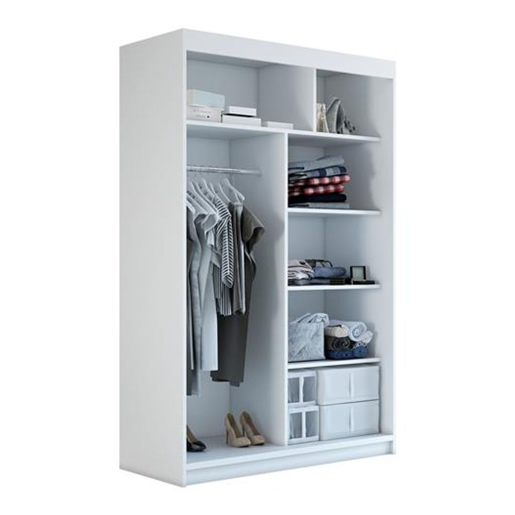 Schwebetürenschrank, 2-türig Schrank mit Spiegel! Moderne Produktbild 4