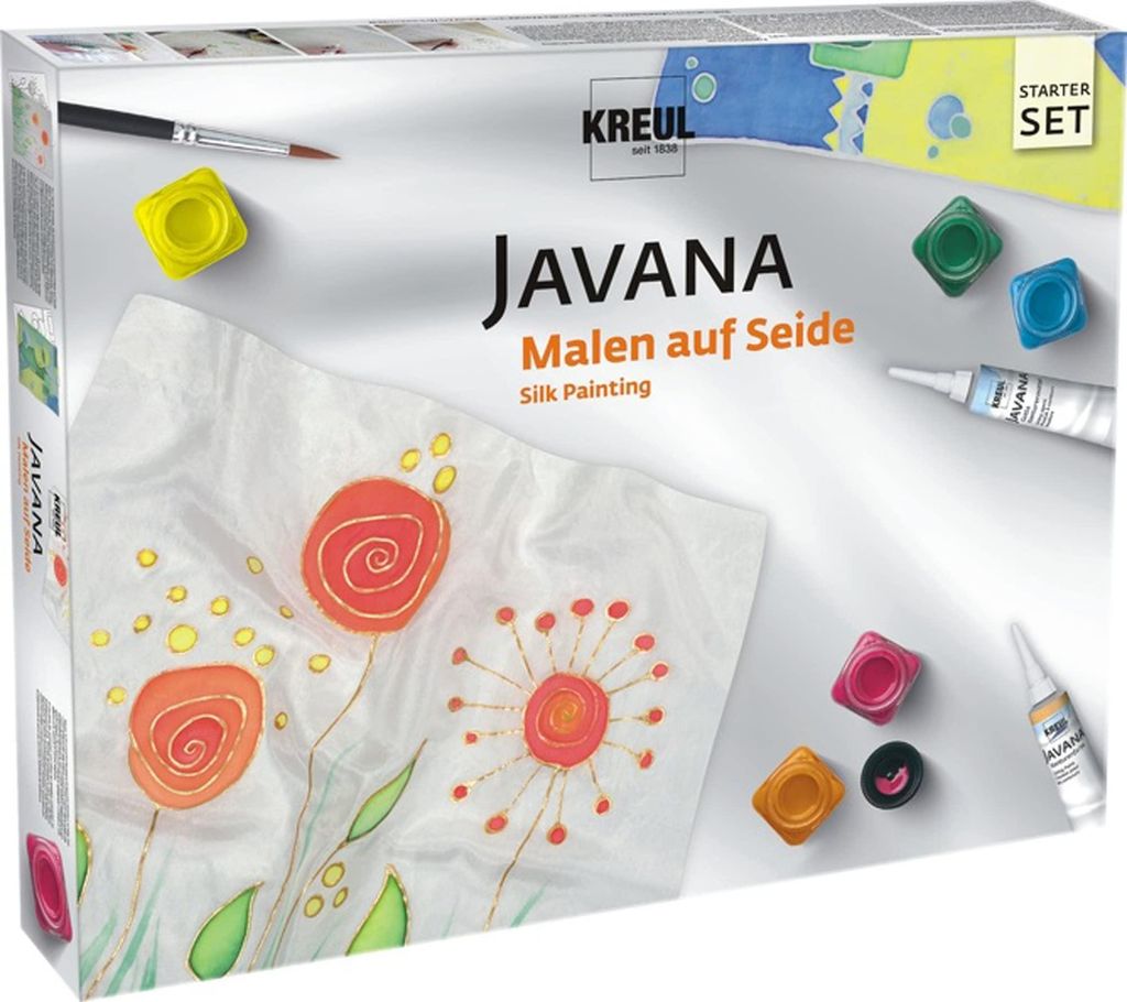 KREUL pittura su seta JAVANA, scatola di pittura su seta Immagine del prodotto 