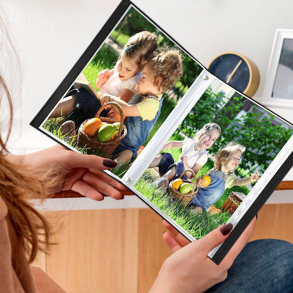 Fotoalbum - Elegantes Leinen - 50 vertikale Fotos - 15x21 cm