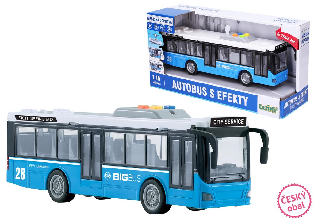 Bus met effecten 29 cm - Tsjechische verpakking Productafbeelding 