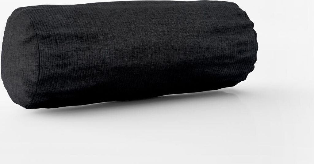 Kissenhülle Breitcord schwarz div Größen von SCHÖNER LEBEN. Größe 15x40cm (ØxB) Nackenrolle 15x40cm (ØxB) Nackenrolle Größe
