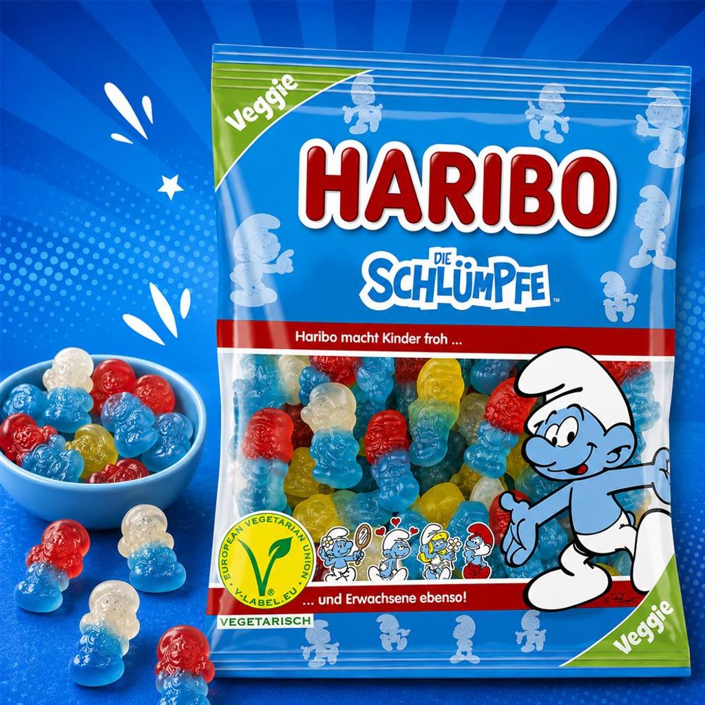 HARIBO 10051161 HARIBO die SCHLÜMPFE Fruchtgummi 175,0 g Immagine del prodotto 