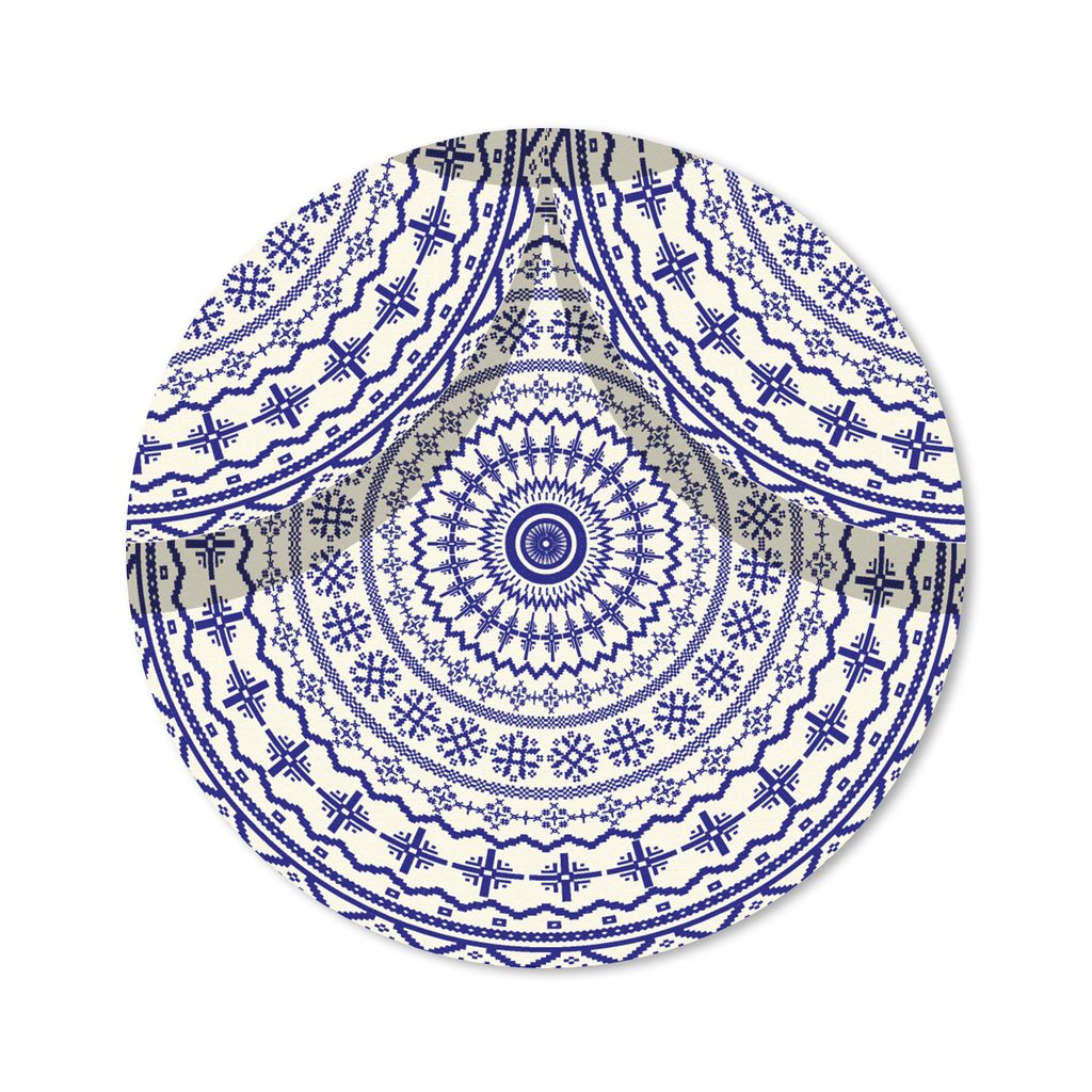 MuchoWow Mauspad Mousepad Design - Delfter Blau - Muster 50x50 cm - Mousepads - Maus Mat - Pad - Mausunterlage - Vinyl