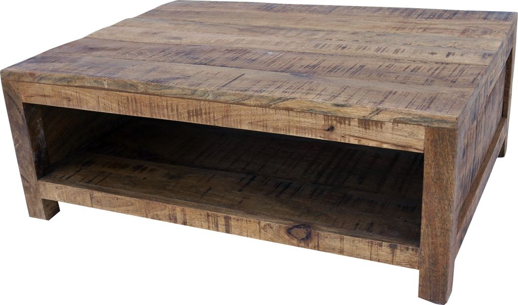 Couchtisch mit Ablage - Modell 5, Braun, Holz, 30*80*60 cm, Kaffeetische & Bodentische