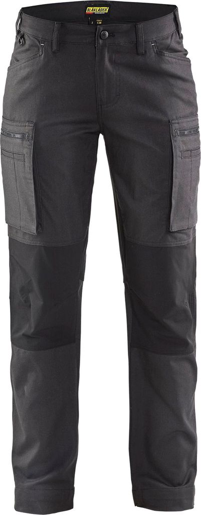 Blakläder Damen Service Bundhose mit Stretch 7159 1146 in dunkelgrau/schwarz, Größe:30