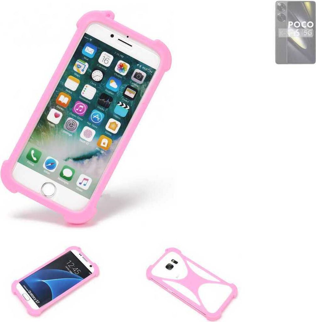 K-S-Trade Handy Hülle kompatibel mit POCO F6 Schutz Hülle Bumper Silikon Schutz Hülle Cover Case Silikoncase Silikonbumper TPU Softcase Smartphone,